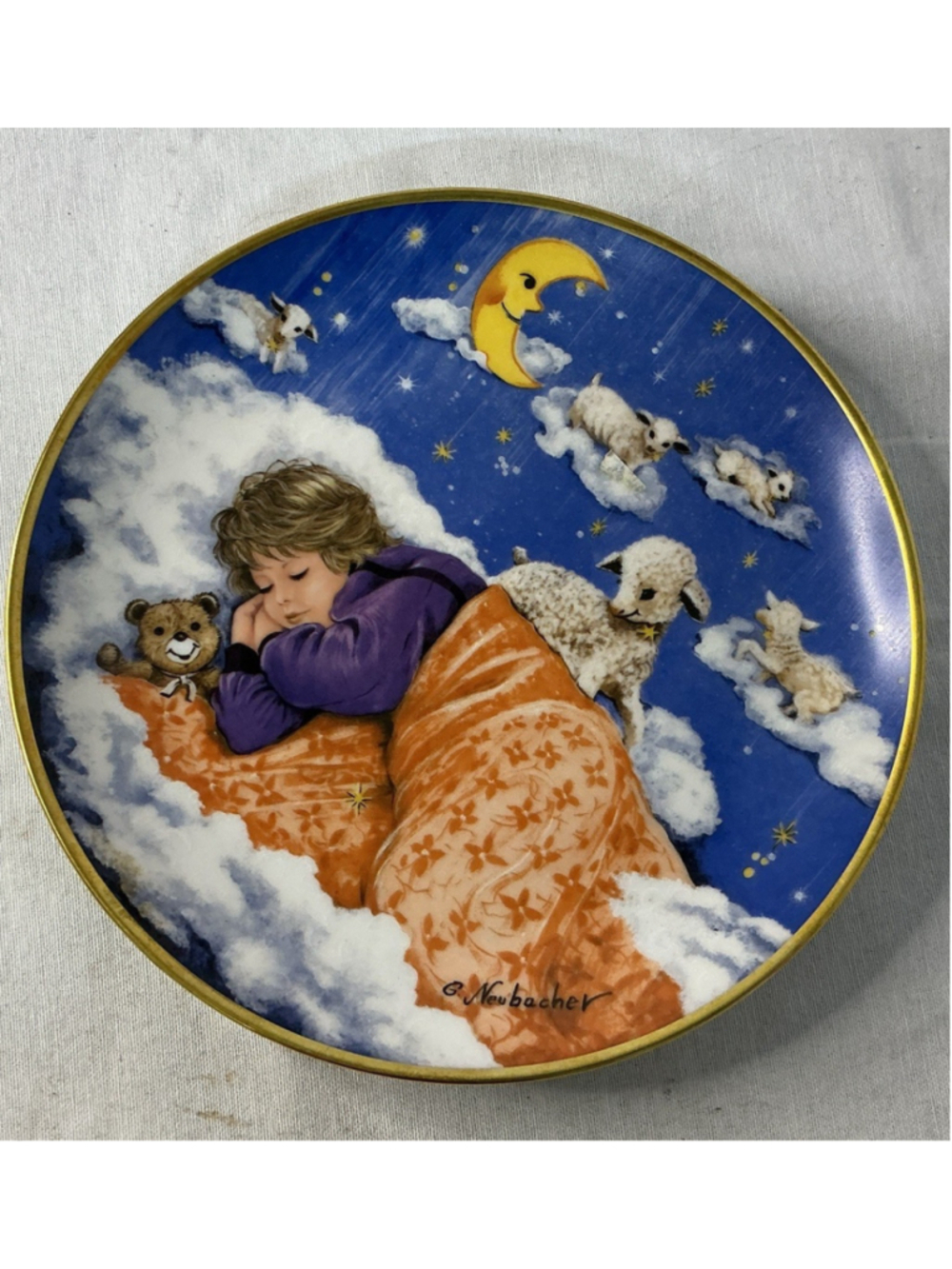1985 Kaiser Germany Collector Plate Schlaf Kindlein Schlaf Gerda Neubacher 8”